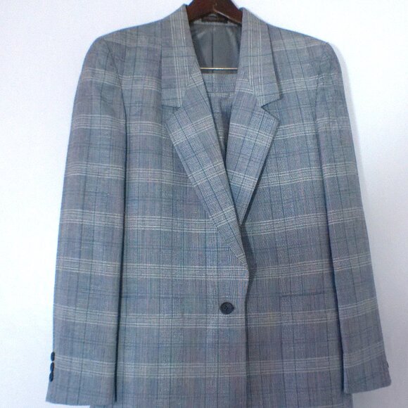 The Ragalia Collection Dresses & Skirts - Vintage The Ragalia Collection Gray Plaid Skirt Suit Set – Women’s Size 8 USA